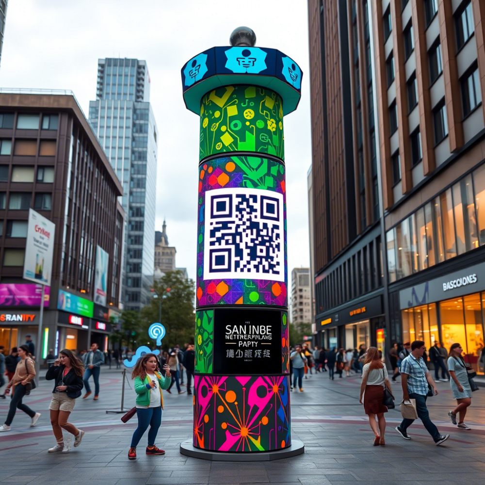 Gigant Totem with QR code